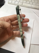 Load image into Gallery viewer, 13.5cm 100% Natural green blue black Xiu Jade Serpentine hairpin AW30
