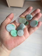Load image into Gallery viewer, 100% Natural type A sunny green/yellow round Jadeite Jade safe and sound pendant group BP94
