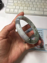 Load image into Gallery viewer, 66.5mm certified 100% natural Type A ligit green purple white gray Breeze of Provence series(普罗旺斯的风)  jadeite jade bangle AZ171-1025
