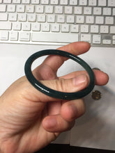 Load image into Gallery viewer, 56mm Type A 100% Natural dark green/blue/gray/black Guatemala slim round cut Jadeite bangle PJ120
