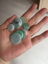 Load image into Gallery viewer, 100% Natural type A sunny green/yellow round Jadeite Jade safe and sound pendant group BP94
