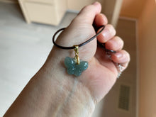 Load image into Gallery viewer, 100% Natural type A icy watery  light dark green/blue/gray/black Guatemala Jadeite Jade butterfly pendant BP177
