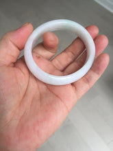 Load image into Gallery viewer, 52mm certified type A 100% Natural sunny green/white/purple oval jadeite jade bangle BK117-0281
