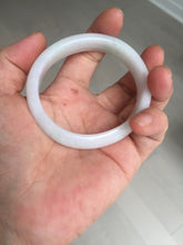 Load image into Gallery viewer, 52mm certified type A 100% Natural sunny green/white/purple oval jadeite jade bangle BK117-0281
