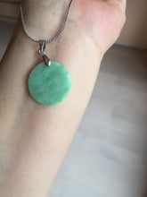 Load image into Gallery viewer, 100% Natural type A sunny green/yellow round Jadeite Jade safe and sound pendant group BP94
