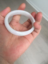 Load image into Gallery viewer, 52mm certified type A 100% Natural sunny green/white/purple oval jadeite jade bangle BK117-0281
