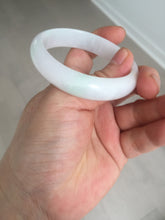 Load image into Gallery viewer, 52mm certified type A 100% Natural sunny green/white/purple oval jadeite jade bangle BK117-0281
