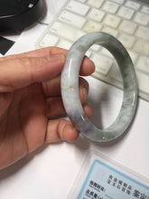 Load image into Gallery viewer, 66.5mm certified 100% natural Type A ligit green purple white gray Breeze of Provence series(普罗旺斯的风)  jadeite jade bangle AZ171-1025

