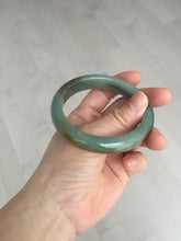 Load image into Gallery viewer, 55.4mm certified 100% natural Type A dark green yellow gray black jadeite jade bangle AA72-7576
