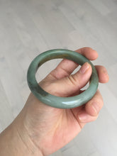 Load image into Gallery viewer, 55.4mm certified 100% natural Type A dark green yellow gray black jadeite jade bangle AA72-7576
