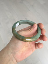 Load image into Gallery viewer, 55.4mm certified 100% natural Type A dark green yellow gray black jadeite jade bangle AA72-7576
