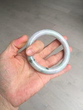 Load image into Gallery viewer, 58.5mm certified type A 100% Natural sunny green/purple round cut Jadeite Jade bangle BM84-0022
