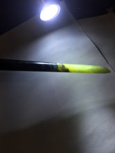 Load image into Gallery viewer, 15cm 100% Natural light green black gray blue Xiu Jade Serpentine hairpin AW33
