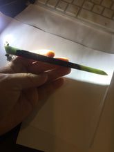 Load image into Gallery viewer, 15cm 100% Natural light green black gray blue Xiu Jade Serpentine hairpin AW33
