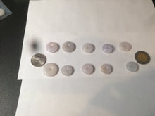 Load image into Gallery viewer, 100% Natural white/purple/yellow jadeite Jade Safety Guardian Button(donut) Pendant/worry stone BF96
