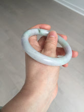 Load image into Gallery viewer, 58.5mm certified type A 100% Natural sunny green/purple round cut Jadeite Jade bangle BM84-0022
