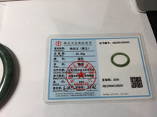 Load image into Gallery viewer, 54.9mm certified 100% Natural dark green/black nephrite (碧玉)  bangle HT168-1-3845
