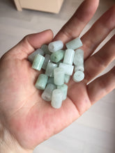 Load image into Gallery viewer, Type A 100% Natural white light green Jadeite Jade LuluTong (Every road is smooth) bead pendant group BP90 Add-on item
