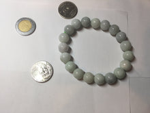 Load image into Gallery viewer, 10.5mm size 52-60mm 100% natural type A white green purple jadeite jade beads bracelet PB83

