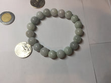 Load image into Gallery viewer, 10.5mm size 52-60mm 100% natural type A white green purple jadeite jade beads bracelet PB83
