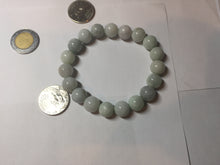 Load image into Gallery viewer, 10.5mm size 52-60mm 100% natural type A white green purple jadeite jade beads bracelet PB83
