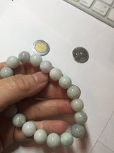 Load image into Gallery viewer, 10.5mm size 52-60mm 100% natural type A white green purple jadeite jade beads bracelet PB83
