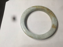 Load image into Gallery viewer, 54.5mm certified Type A 100% Natural light green/brown square Jadeite Jade bangle R103-1760
