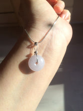 Load image into Gallery viewer, 100% Natural white/purple/yellow jadeite Jade Safety Guardian Button(donut) Pendant/worry stone BF96
