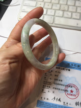 Load image into Gallery viewer, 57.5mm certified type A 100% Natural green/yellow/purple (FU LOU SHOU)Jadeite jade bangle PH36-0433
