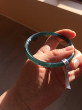 Load image into Gallery viewer, 58mm Certified Type A 100% Natural dark green/blue/gray/black gradient Guatemala slim round cut Jadeite bangle PE88-5516
