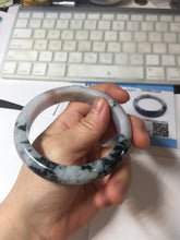 Load image into Gallery viewer, 60mm Certified Type A 100% Natural dark green/red/purple/gray Snowy Pine Mountain and Everlasting Crimson Heart (碧血丹心)Jadeite Jade bangle PE114-1222
