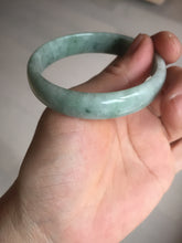Load image into Gallery viewer, 53.7mm certified Type A 100% Natural green thin Jadeite Jade bangle D135-2831
