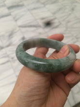 Load image into Gallery viewer, 57.5mm certified 100% natural Type A light green/purple/white chubby jadeite jade bangle R59-1301
