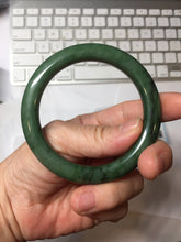 Load image into Gallery viewer, 54.9mm certified 100% Natural dark green/black nephrite (碧玉)  bangle HT168-4-3887
