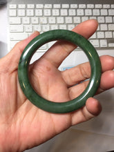 Load image into Gallery viewer, 54.9mm certified 100% Natural dark green/black nephrite (碧玉)  bangle HT168-4-3887
