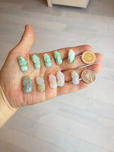 Load image into Gallery viewer, 100% natural type A icy watery jadeite jade sunny green/white/purple/yellow 3D PiXiu (貔貅) pendant necklace PC29
