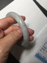 Load image into Gallery viewer, 58.5mm certified type A 100% Natural sunny green/purple round cut Jadeite Jade bangle BM84-0022
