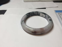 Load image into Gallery viewer, 60mm Certified Type A 100% Natural dark green/red/purple/gray Snowy Pine Mountain and Everlasting Crimson Heart (碧血丹心)Jadeite Jade bangle PE114-1222
