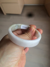 Load image into Gallery viewer, 51mm Certified Type A 100% Natural light purple/brown/white square Jadeite Jade bangle Y152-8073
