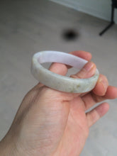 Load image into Gallery viewer, 51mm Certified Type A 100% Natural light purple/brown/white square Jadeite Jade bangle Y152-8073

