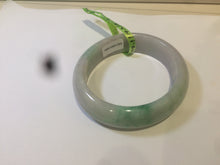 Load image into Gallery viewer, 50mm 100% natural Type A sunny green/purple oval  jadeite jade bangle E51-1084
