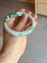 Load image into Gallery viewer, 60.2mm certificated Type A 100% Natural dark green/sunny green/white/purple Jadeite Jade bangle AA102-3268
