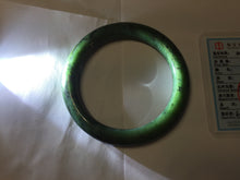 Load image into Gallery viewer, 56.6mm certified 100% Natural dark green/black nephrite (碧玉)  bangle HT168-5-3870
