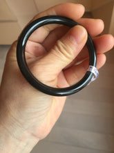 Load image into Gallery viewer, 51.5mm Certified Type A 100% Natural dark green/black/gray Guatemala slim round cut Jadeite bangle GL30-30-0452
