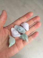 Load image into Gallery viewer, Type A 100% Natural light green/white/purple Jadeite Jade Ingots desk decor/pendant/worry stone BF157
