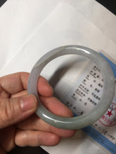 Load image into Gallery viewer, 55.5mm certified Type A 100% Natural light green/purple round cut Jadeite Jade bangle BK67-9881
