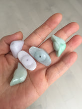 Load image into Gallery viewer, Type A 100% Natural light green/white/purple Jadeite Jade Ingots desk decor/pendant/worry stone BF157
