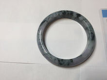 Load image into Gallery viewer, 60.7mm Certified Type A 100% Natural dark green/red/purple/gray Snowy Pine Mountain Jadeite Jade bangle PE115-1209

