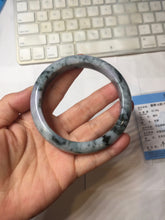 Load image into Gallery viewer, 60.7mm Certified Type A 100% Natural dark green/red/purple/gray Snowy Pine Mountain Jadeite Jade bangle PE115-1209

