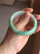 Load image into Gallery viewer, 54.3mm Certified Type A 100% Natural sunny green yellow white Jadeite bangle PC165-8126

